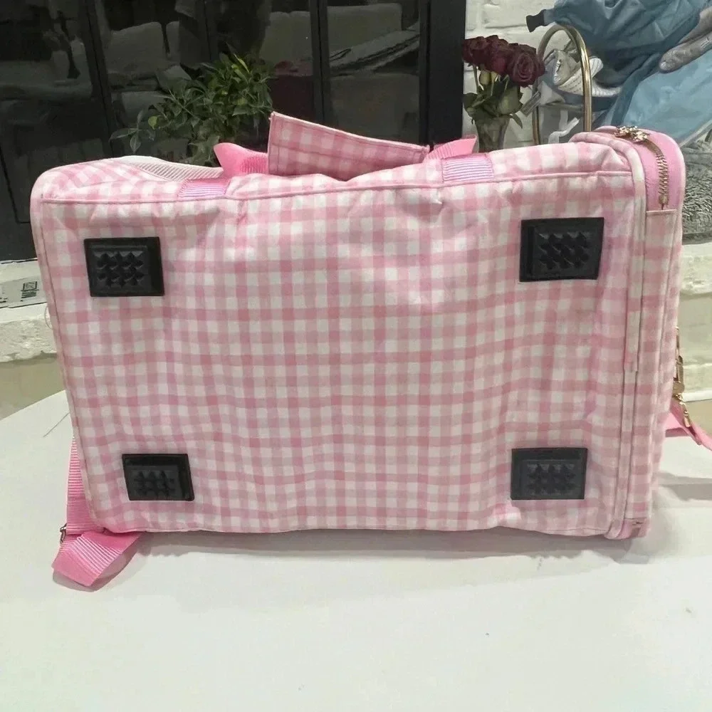 Stoney Clover x Target dog carrier pink gingham leash hook shoulder strap